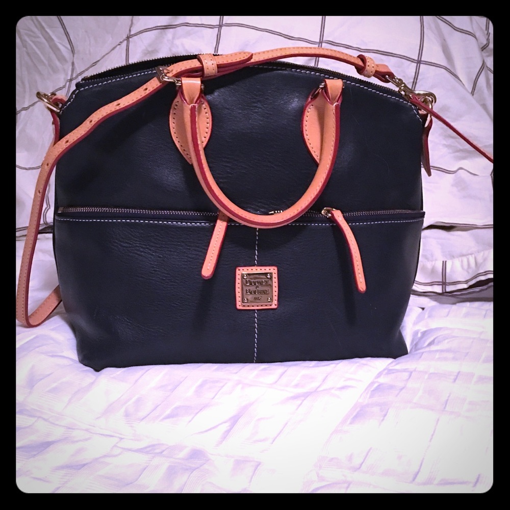 Dooney & Bourke Navy leather Satchel